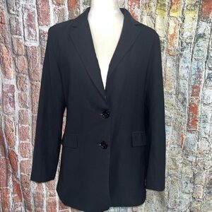 Alpha & Omega M Black Open Front Blazer Jacket